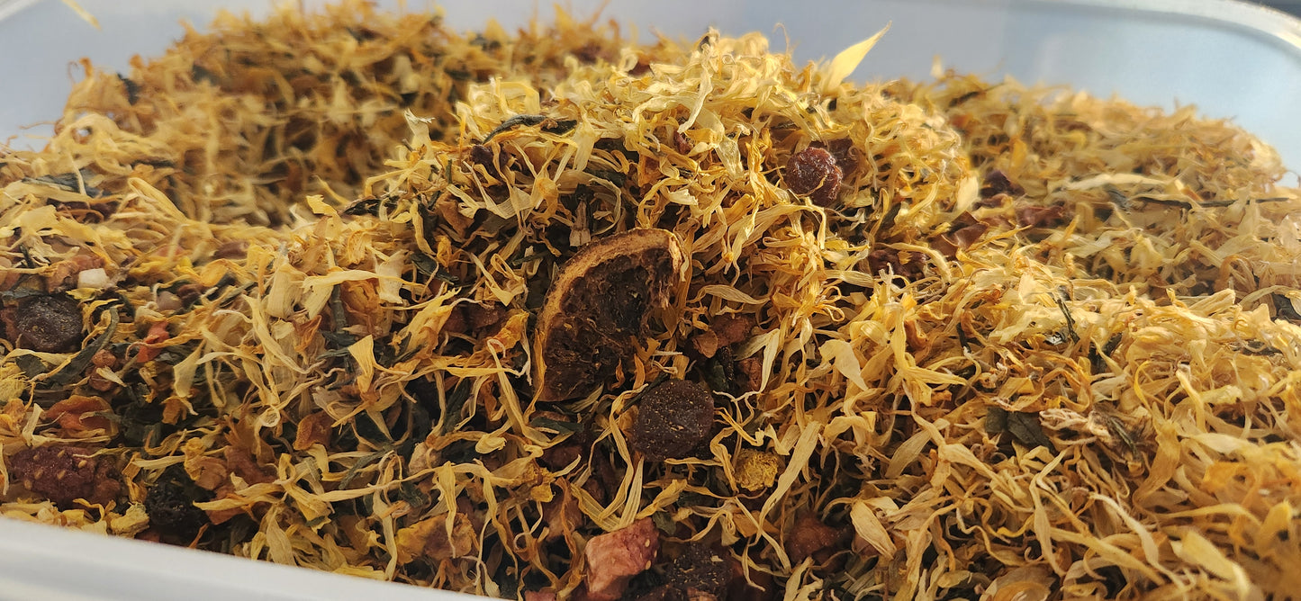 GLOW JOB. Wellness Tea. Green Tea• Tumeric• Ginger• Calendula flowers