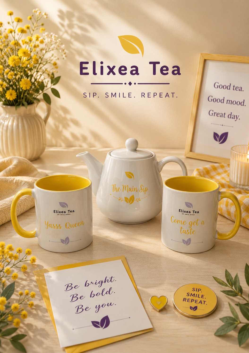 The main Sip, Teapot & Mugs