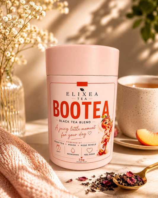BOOTEA. Ultra Hydration Peach•Apple•Pink rose petals•Black tea