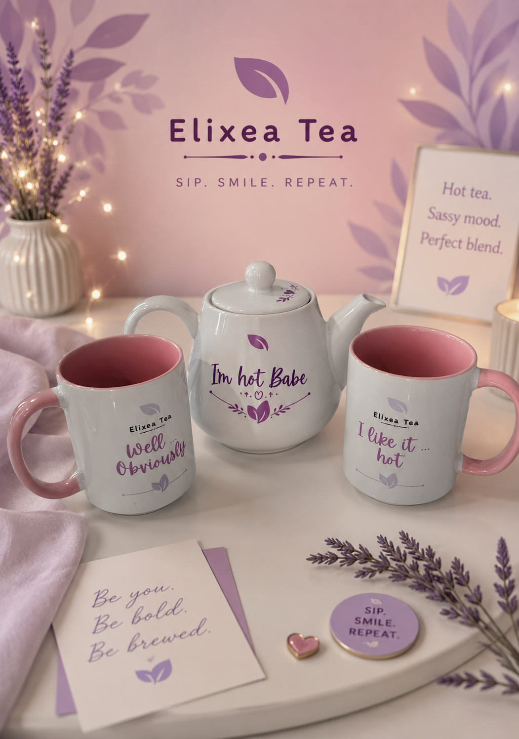 Im hot babe, Teapot & Mugs