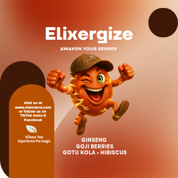ELIXERGIZE. Energy Tea Ginseng•Goji Berry•Gotu Kola•Hibiscus