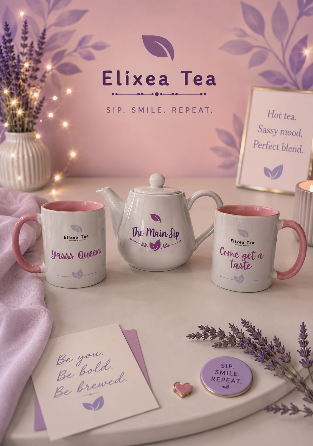 The main Sip, Teapot & Mugs