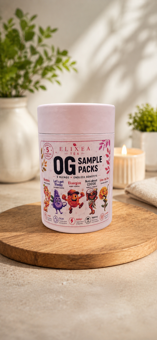 The O.G Sample pack. Bootea•Elixergize•Nuts About Cocos•Lets Get Steepy•GlowJob